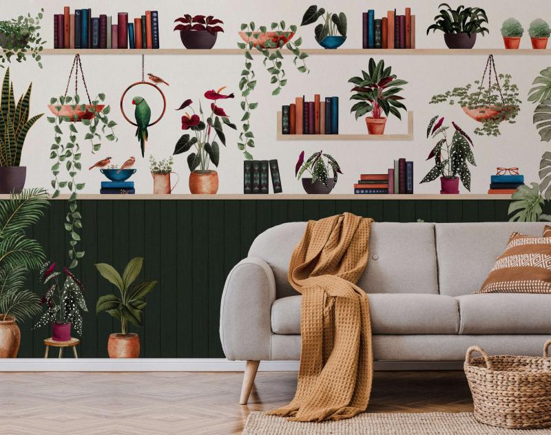 Plantes, pots et bouquins