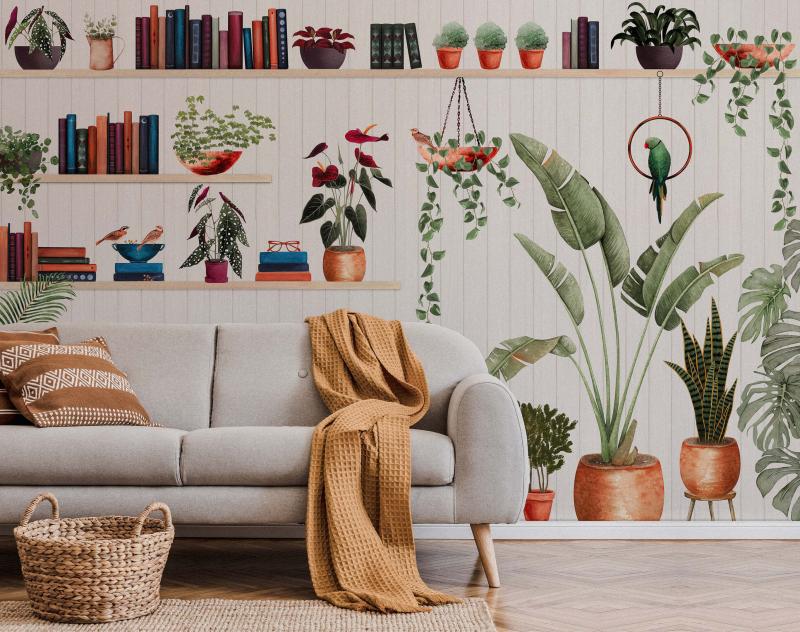 Plantes, pots et animaux